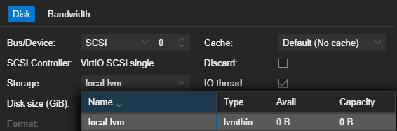 Creating VM's on Proxmox ZFS